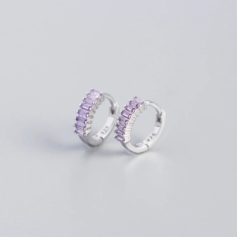 White Gold Color Purple Stone