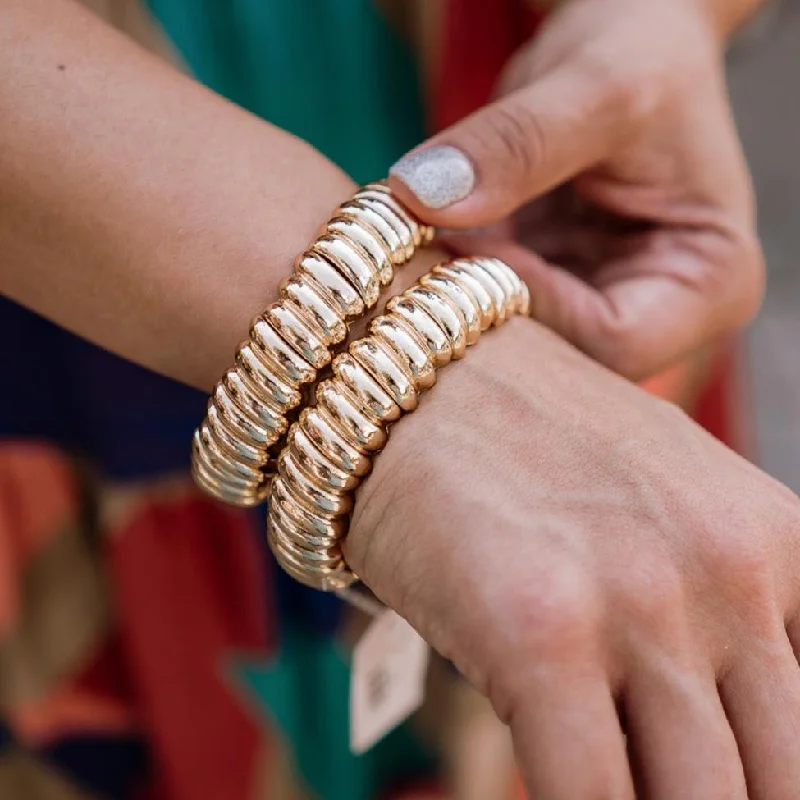 Pearl and Gemstone Bracelet-Stover Metal Elastic Bracelet