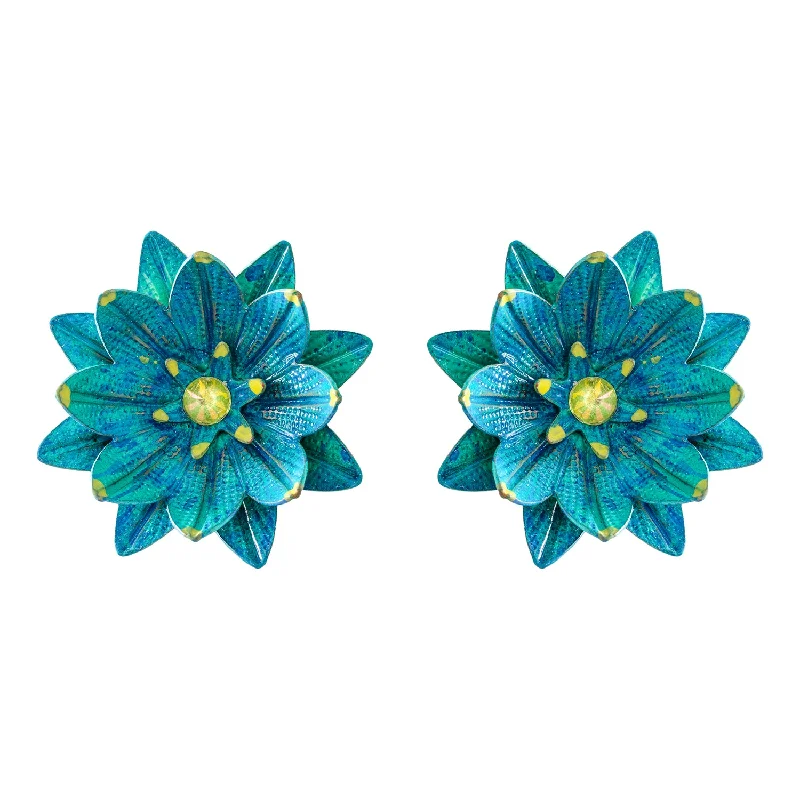 Large Statement Earrings-Pool Cereus Earrings