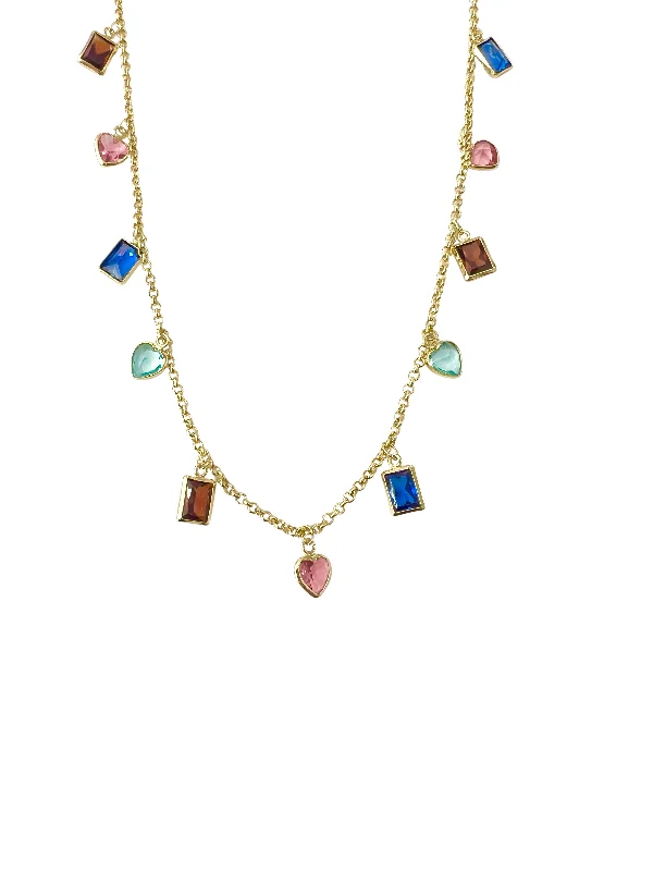 Gold Plated Pendant Necklace-Karli Necklace