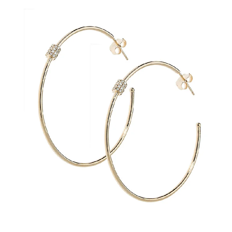 White Gold Earrings-Fairy Dust Hoops