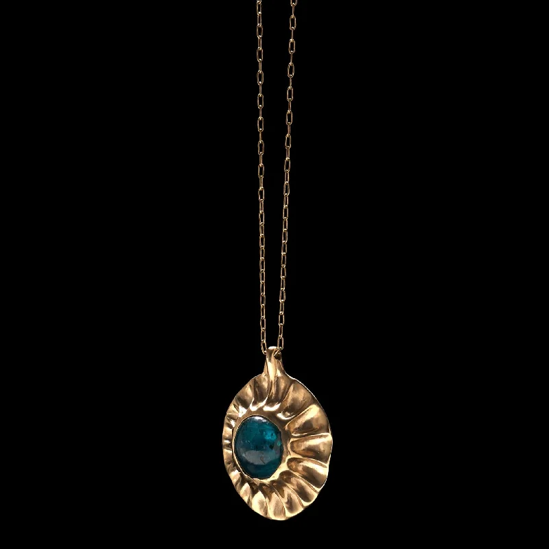 Long Gold Necklace-Jellyfish  Pendant Necklace