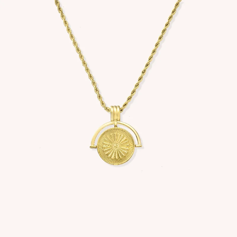 Dainty Diamond Necklace-Sunflower Pendant Necklace