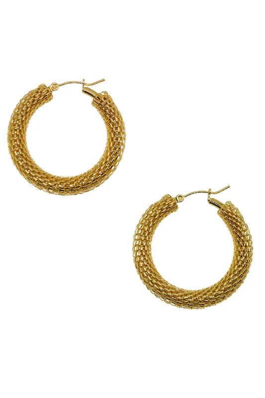 Gold Clip-On Earrings-18K Margaret Hoop Earrings