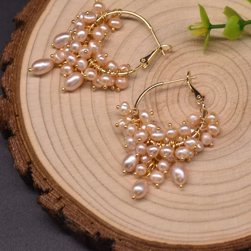 Pink Pearl Suit Ear Ring