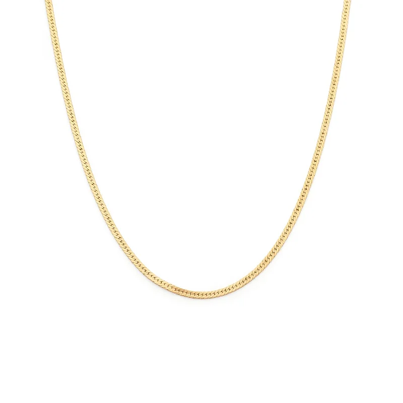 Gold Plated Pendant Necklace-Herringbone Necklace | Goldfill