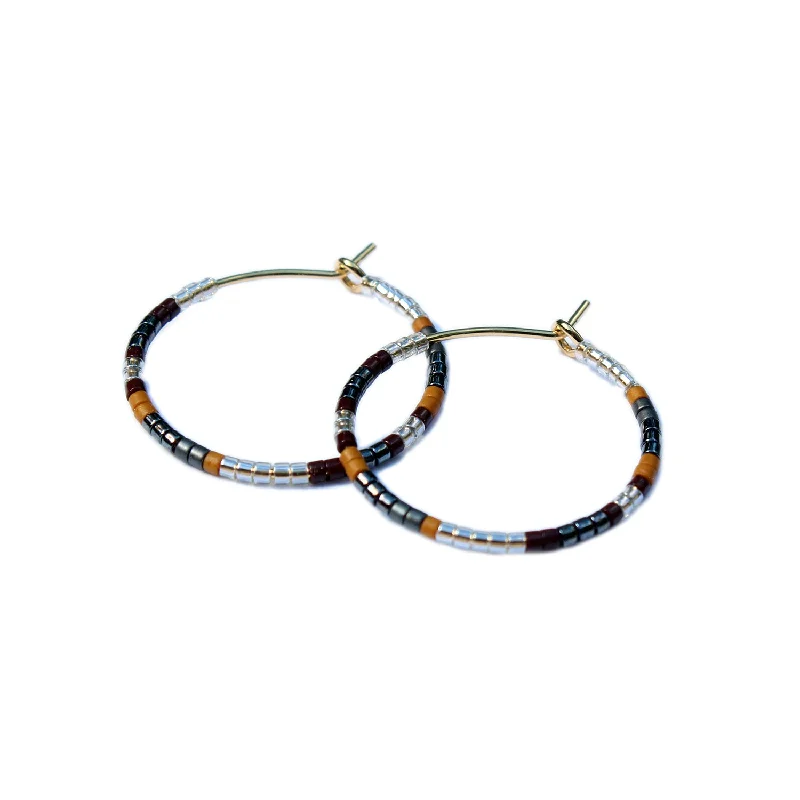 Floral Hoop Earrings-Ana Hoops / SM