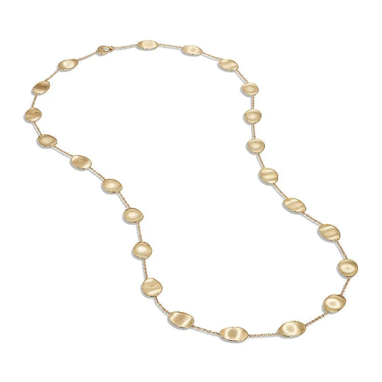 Modern Bar Necklace-Lunaria Collection 18k Yellow Gold Long Necklace