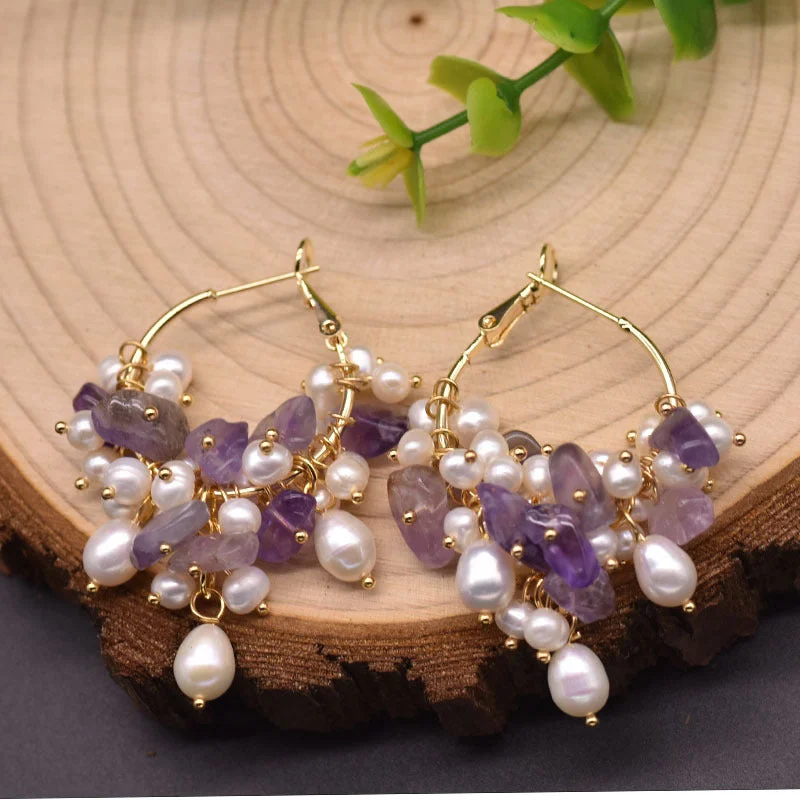 Amethyst Suit Ear Ring