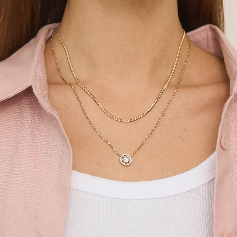 Stylish Heart Necklace-Ellie Pre-Layered Necklace