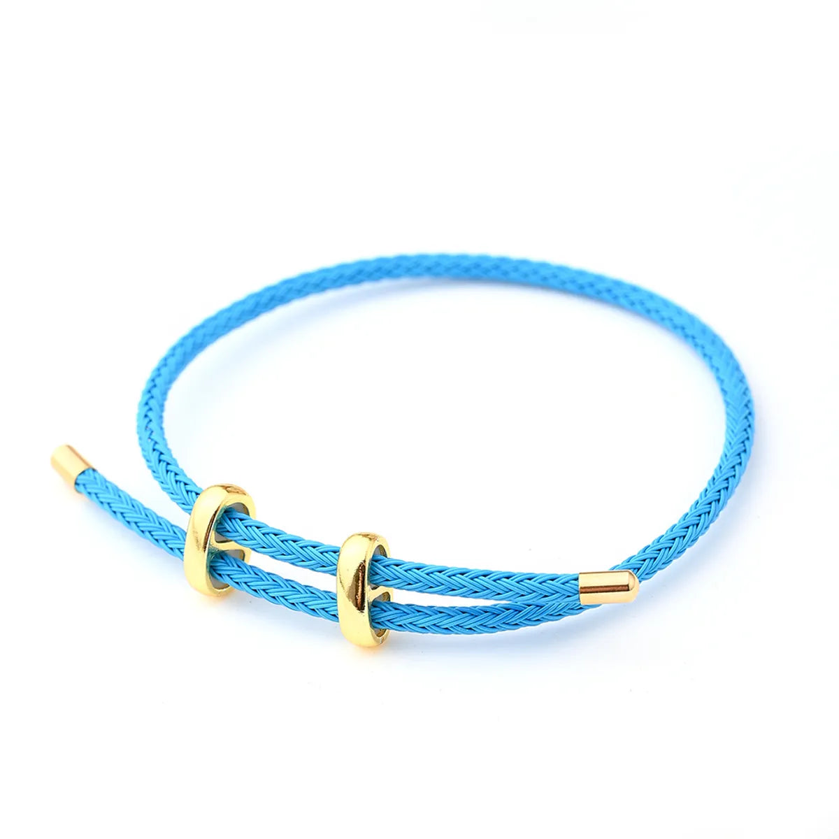 8-Word Buckle Blue Steel Wire Carrying Strap (Gold)