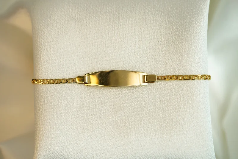 Designer Chain Bracelet-14k ID Baby Bracelet