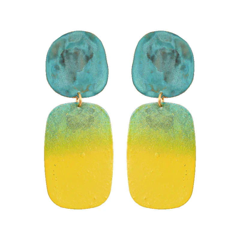 Turquoise Earrings for Women-Chartreuse Keke Earrings