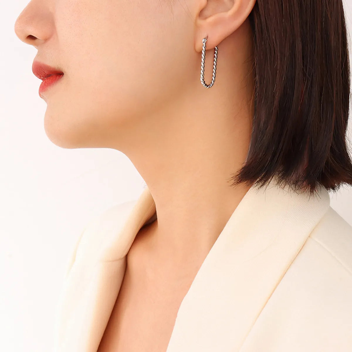 F419-Steel Earrings