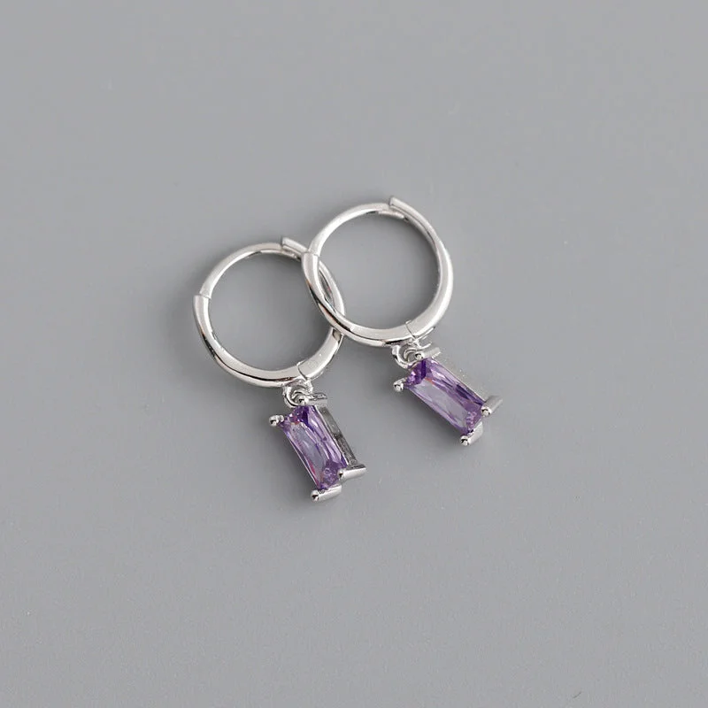 Light Purple Stone-White Gold Color