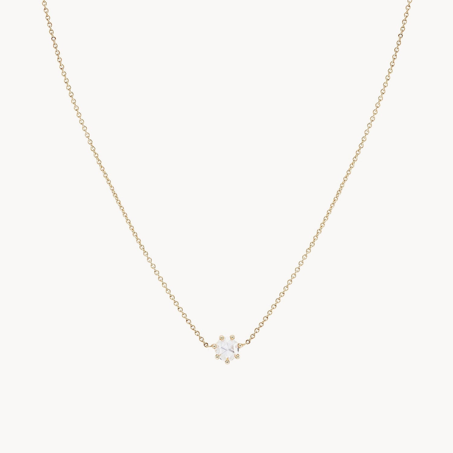 Personalized Birthstone Necklace-supernova necklace - 14k yellow gold, white diamond