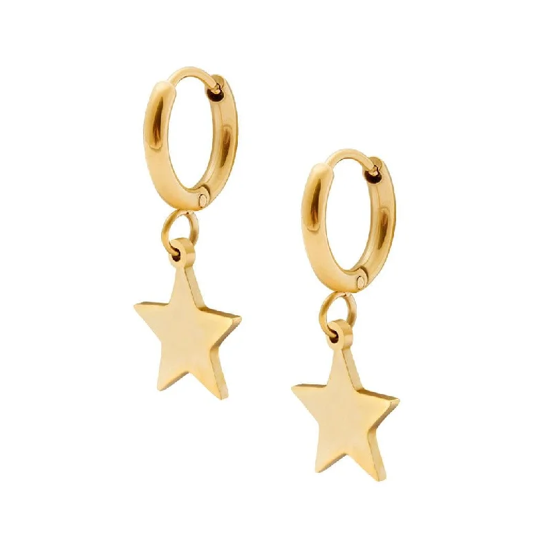 Long Dangling Earrings-Stargirl Hoop Earrings