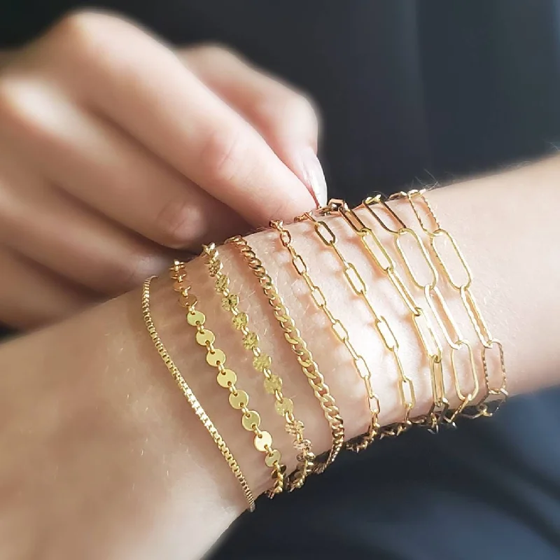 Handcrafted Rose Gold Bracelet-Gold Link Bracelets • Choose Your Style