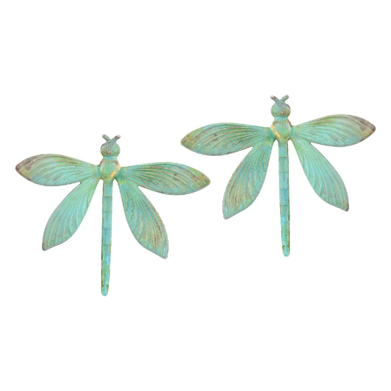 Luxury Fashion Earrings-Verdigris Dragonfly Earrings