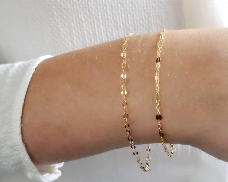 Adjustable Gemstone Bracelet-Delicate Gold Bracelets