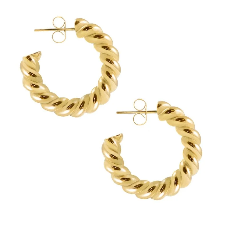 Big Gold Earrings-Heather Hoop Earrings