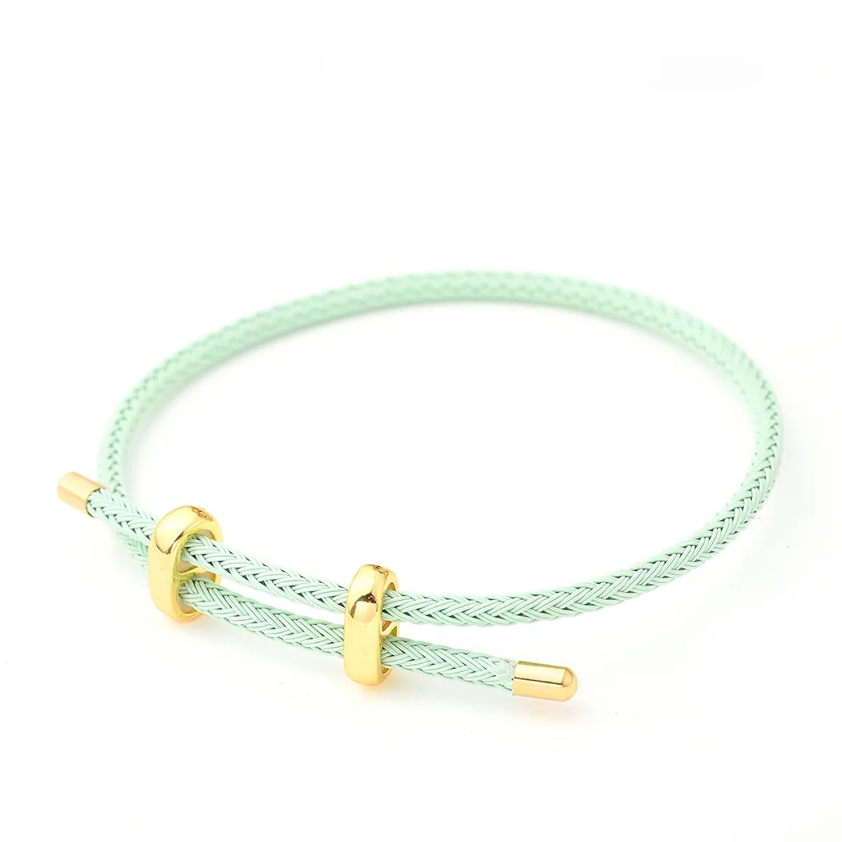 8-Word Buckle Light Green Steel Wire Carrying Strap (Gold)