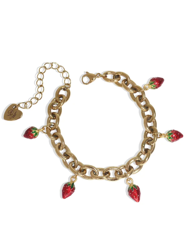 Custom Stackable Bracelet-Strawberry Field Bracelet