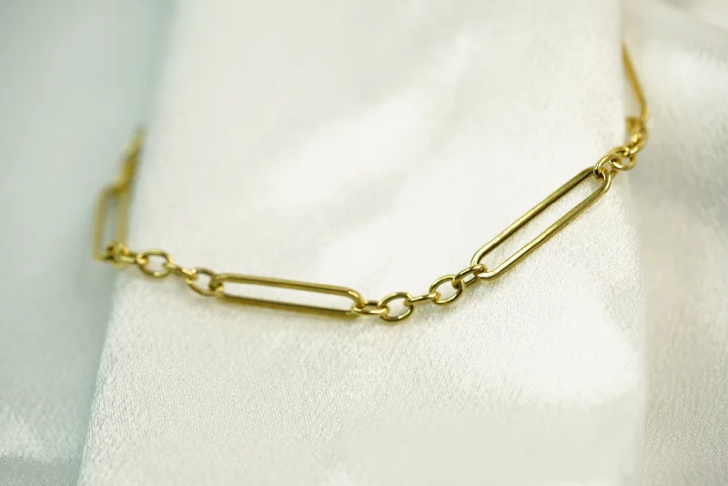 Gold Chain Bracelet-14k Clip Bracelet