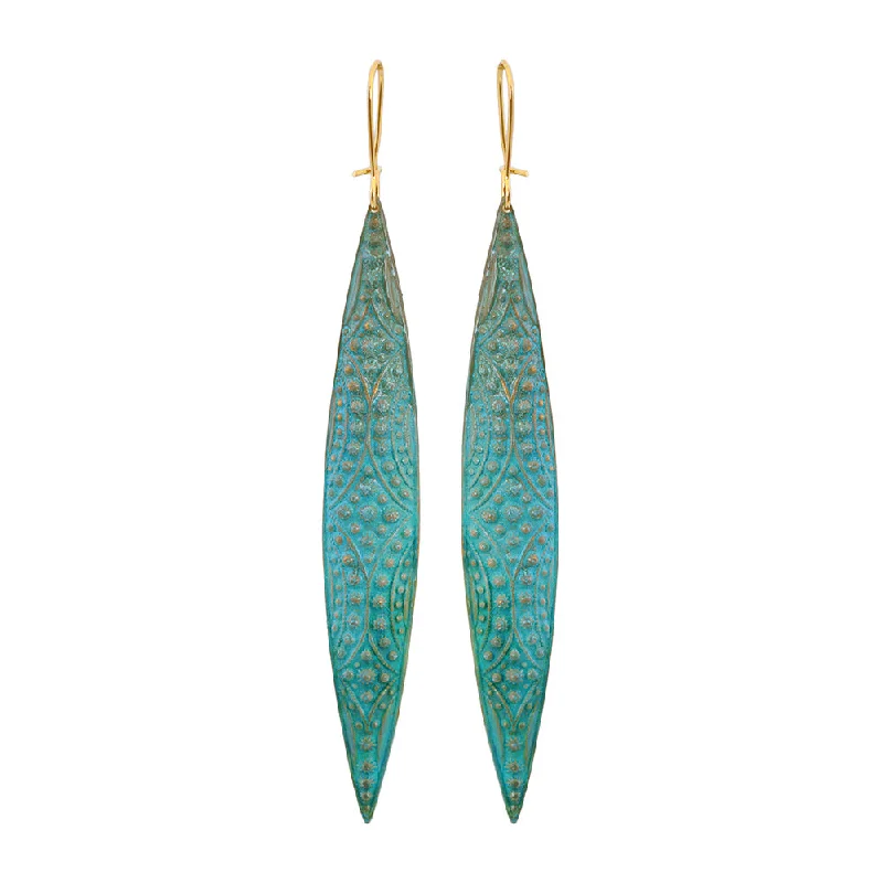 Funky Earrings for Teens-Verdigris Arya Earrings