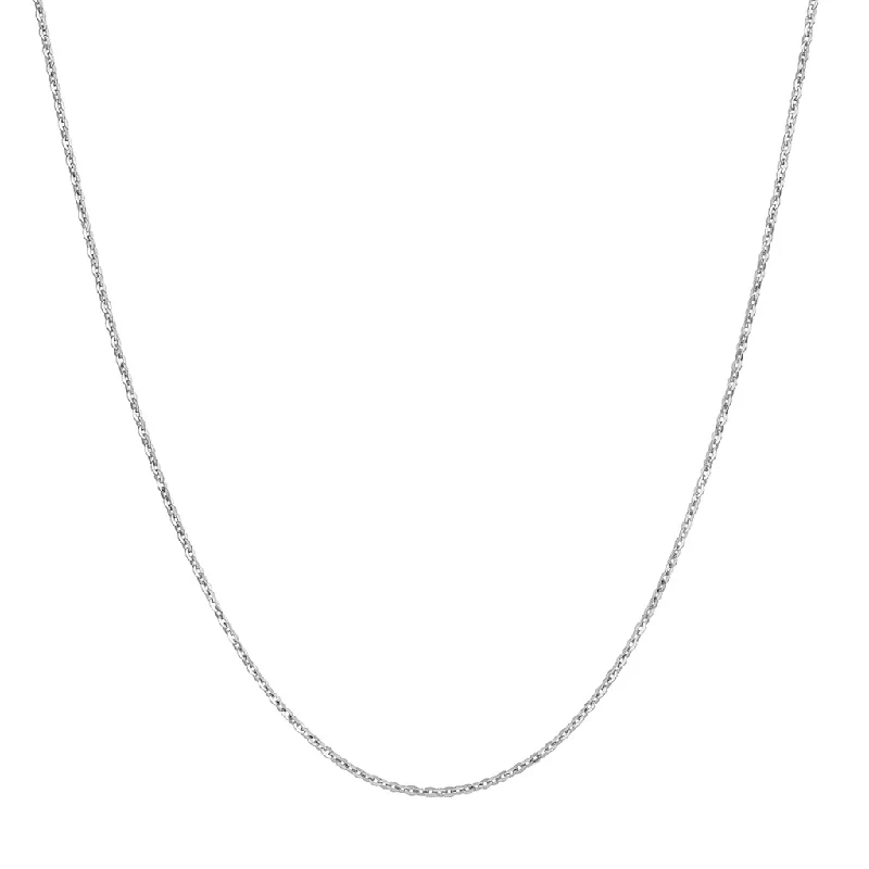 Custom Wedding Necklace-Sterling Silver 1.5mm Diamond Cut Cable Chain Necklace 18"