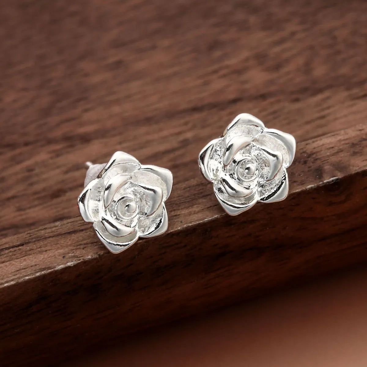 No. 10 Girl's Silver Stud Earrings