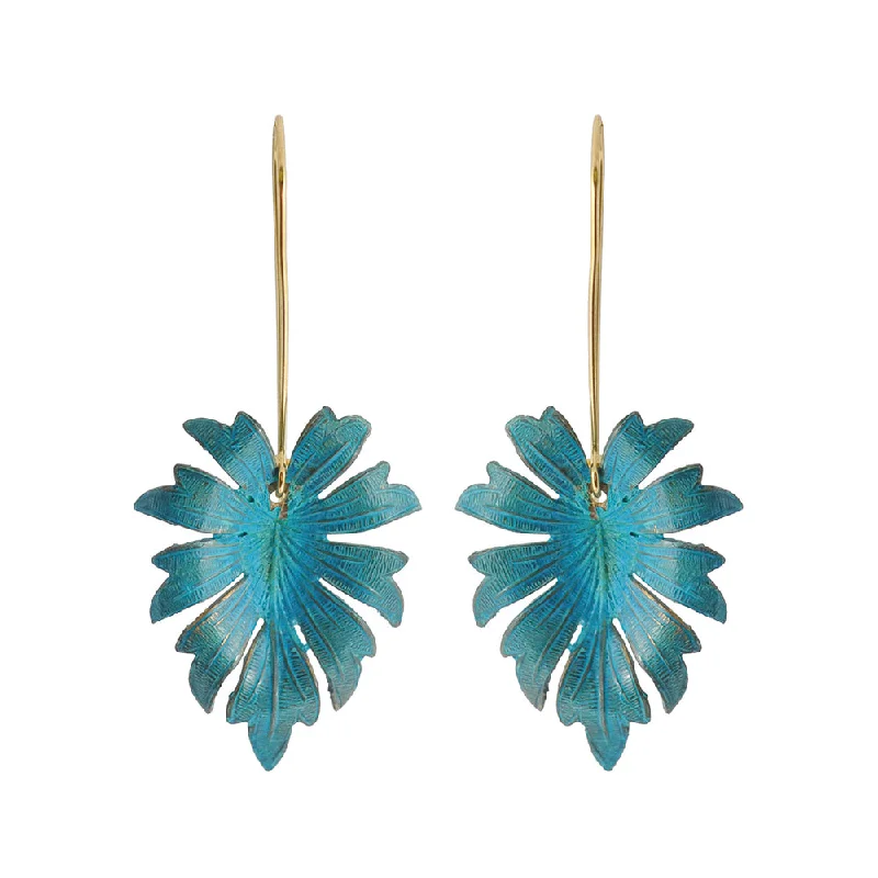 Bright Silver Earrings-Verdigris Eden Earrings