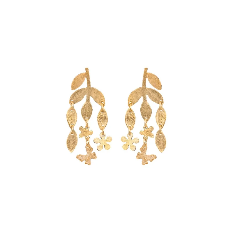 Small Gold Earrings-Sweet Spring Earrings